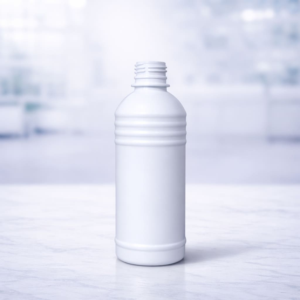 Frosted glass-effect cosmetic bottle