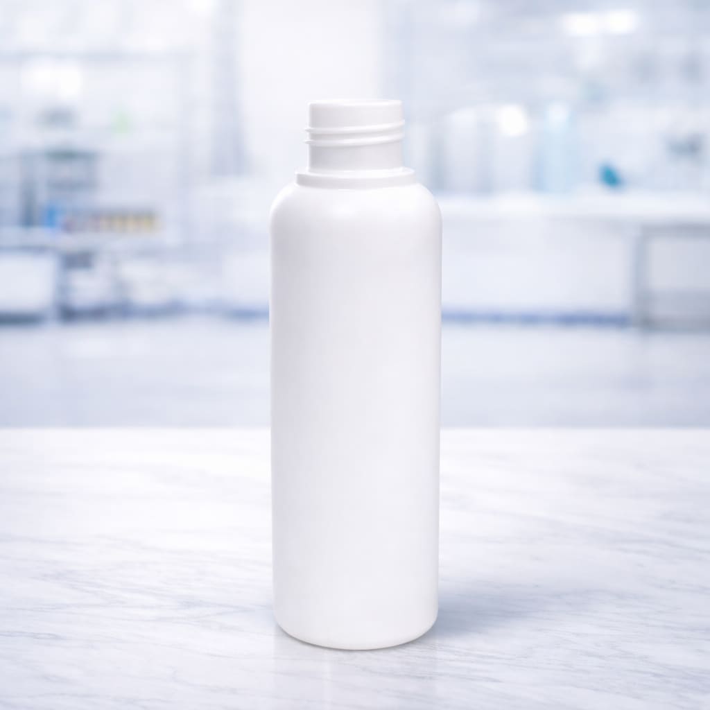 Custom-designed plastic bottle with screw cap